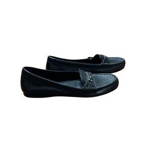 New Coach Fredrica Leather Slip On Loafers Black 6.5B